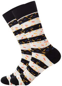 Unisex Grappige Sokken Gekamd Katoen Regenboog Kleuren Gestreepte Golvende Lijn Gelukkig Sokken Mannen Vrouwen Persoonlijkheid Fietsen Sport Sokken 5