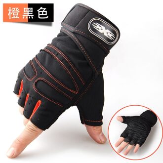 Unisex Half Vinger Sport Handschoenen Voor Hardlopen Jogging Wandelen Fietsen Fiets Gym Fitness Gewichtheffen Antislip rood / M