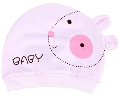 Unisex Herfst Baby Hoed Warm Katoen Peuter Beanie Cap Kids Meisje Jongen Hoeden 0 ~ 3 Maand baby 0202 roze
