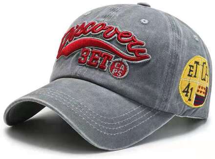 Unisex Hoeden Katoen Hoed Baseball Cap Mannen Vrouwen Lente Zomer Cap Hiphop Hoeden Voor Cowboy Slijpen Multicolor Borduurwerk cap Grijs