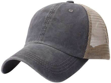 Unisex Hoeden Outdoor Katoenen Geborduurde Mesh Baseball Capss Casual Hoeden Hip Hop Baseball Caps Gorras Mujer Pet Homme grijs