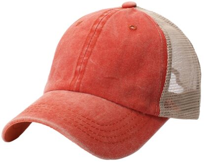 Unisex Hoeden Outdoor Katoenen Geborduurde Mesh Baseball Capss Casual Hoeden Hip Hop Baseball Caps Gorras Mujer Pet Homme oranje