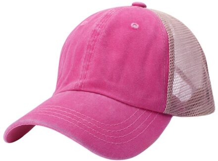 Unisex Hoeden Outdoor Katoenen Geborduurde Mesh Baseball Capss Casual Hoeden Hip Hop Baseball Caps Gorras Mujer Pet Homme rood
