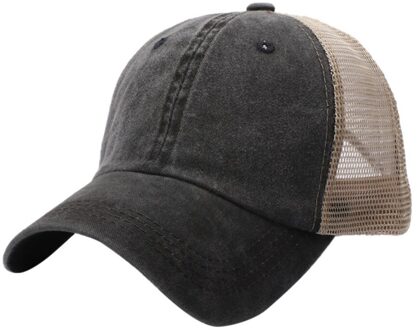 Unisex Hoeden Outdoor Katoenen Geborduurde Mesh Baseball Capss Casual Hoeden Hip Hop Baseball Caps Gorras Mujer Pet Homme zwart