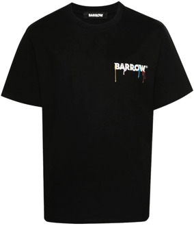 Unisex Jersey T-shirt in zwart Barrow , Black , Heren - L,M