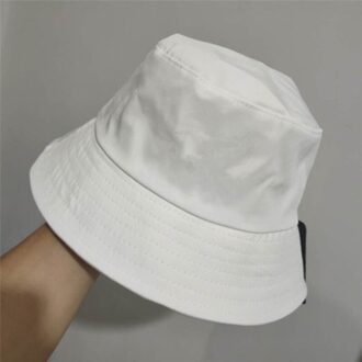 Unisex Katoen Emmer Hoeden Vrouwen Branded Zonnebrandcrème Panama Hoed Mannen Pure Kleur Sunbonnet Fedora Outdoor Visser Hoed Strand Cap wit