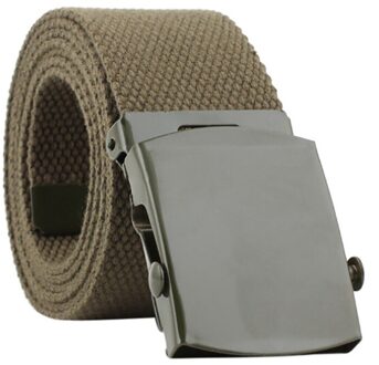 Unisex Kleding Aaccessories Mannen Vrouwen Automatische Mode Nylon Riem Volwassen Effen Gesp Fans Toevallige Gebreide Pin Gesp Canvas Riem leger groen