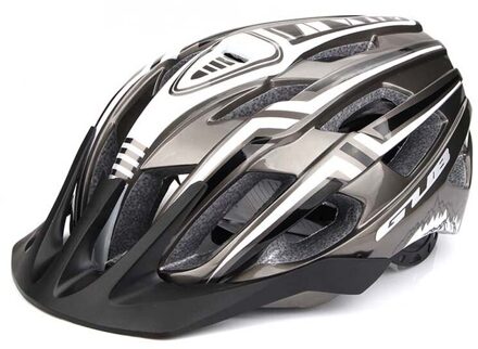 Unisex Led Light Fietshelm Intergrally-Gegoten Fietshelm Sport Oplaadbare Veilig Hoed Volwassen Anti-Collision Fietsen Cap gub grijs