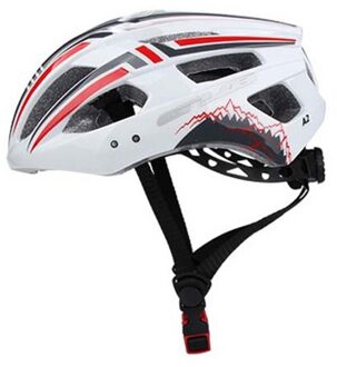 Unisex Led Light Fietshelm Intergrally-Gegoten Fietshelm Sport Oplaadbare Veilig Hoed Volwassen Anti-Collision Fietsen Cap gub wit