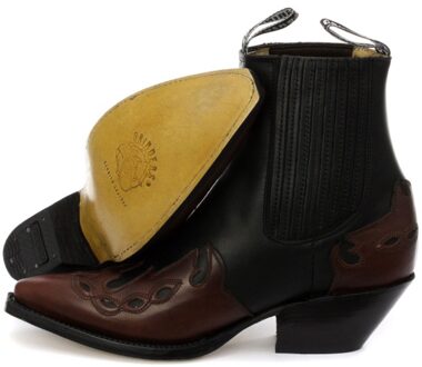 Unisex lederen zwarte westernlaarzen - Arizona Lo