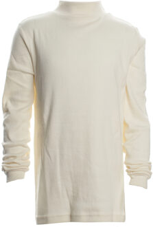 Unisex LPG700 t-shirt met lange mouwen en halve hals voor jongens en meisjes Crème - 16J / 176cm