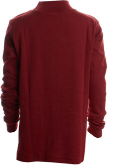 Unisex LPG700 t-shirt met lange mouwen en halve hals voor jongens en meisjes Donkerrood