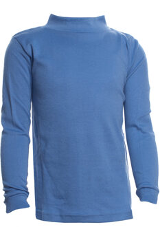 Unisex LPG700 t-shirt met lange mouwen en halve hals voor jongens en meisjes - maat 10J / 140cm Lichtblauw