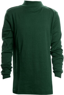 Unisex LPG700 t-shirt met lange mouwen en halve hals voor jongens en meisjes - maat 14J / 164cm Groen