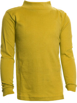 Unisex LPG700 t-shirt met lange mouwen en halve hals voor jongens en meisjes - maat 4J / 104cm Geel