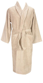 Unisex mantel met sjaalkraag voor volwassenen - maat L / XL Beige