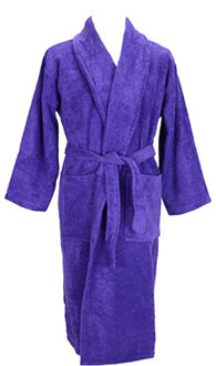 Unisex mantel met sjaalkraag voor volwassenen - maat L / XL Paars