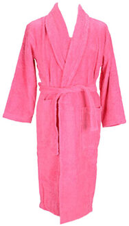 Unisex mantel met sjaalkraag voor volwassenen - maat L / XL Roze