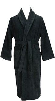 Unisex mantel met sjaalkraag voor volwassenen - maat L / XL Zwart