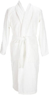 Unisex mantel met sjaalkraag voor volwassenen Wit - S / M