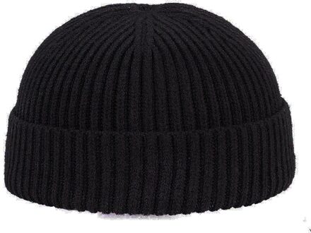 Unisex Mutsen Voor Mannen Winter Hoeden Gebreide Zwarte Visser Beanie Mannen Hoed Vrouwen Skullcap Autumm Effen Korte Cap hip Hop