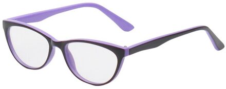 Unisex Optische Glazen Frame Vaste Scharnier Gebogen Spiegel Been Mode Beknopte Praktische Computer Brillen Frame zwart paars