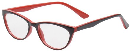 Unisex Optische Glazen Frame Vaste Scharnier Gebogen Spiegel Been Mode Beknopte Praktische Computer Brillen Frame zwart rood