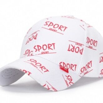 Unisex Paar Hoeden Mode Baseball Cap Sport Cap Letters Borduren Hoed Mannen En Vrouwen Zonnehoed Gorras wit