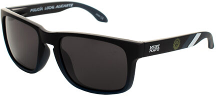 Unisex POLALICANTE-PASTA Vierkante Politie Zonnebril Zwart