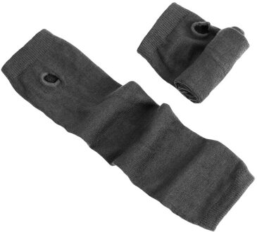 Unisex Pols Arm Hand Gebreide Lange Vingerloze Handschoenen Mitten Handschuhe Winter Mitaine Femme Перчатки Женские # K40 donker grijs
