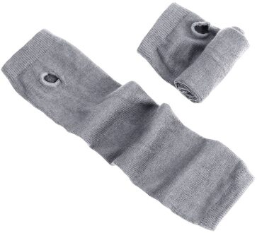 Unisex Pols Arm Hand Gebreide Lange Vingerloze Handschoenen Mitten Handschuhe Winter Mitaine Femme Перчатки Женские # K40 grijs