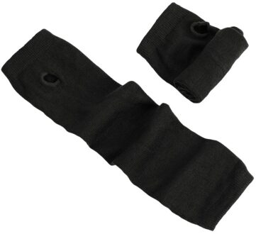 Unisex Pols Arm Hand Gebreide Lange Vingerloze Handschoenen Mitten Handschuhe Winter Mitaine Femme Перчатки Женские # K40 zwart