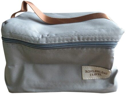 Unisex Praktische Draagbare Isolatie Nylon Tas Waterdichte Bakken Lunch Tas Isolatie Zak Picknick Tas Grijs