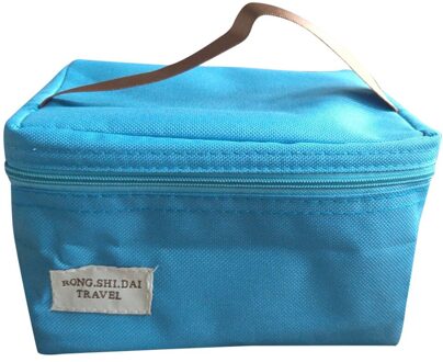 Unisex Praktische Draagbare Isolatie Nylon Tas Waterdichte Bakken Lunch Tas Isolatie Zak Picknick Tas lucht blauw