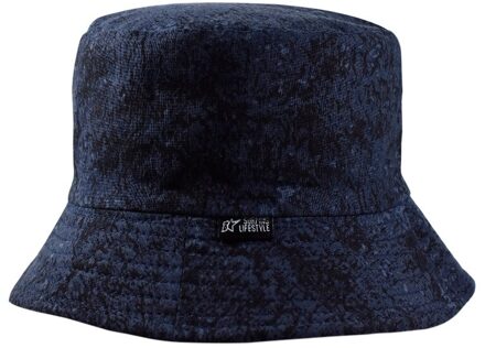 Unisex Printing Geel Panama Emmer Hoed Mannen Vrouwen Zomer Katoen Bob Outdoor Visser Hoed Dubbelzijdig Vissen Hoed blauw blauw