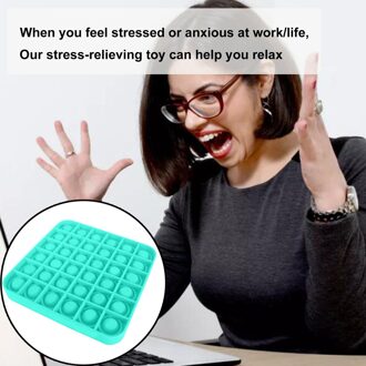 Unisex Push Bubble Fidget Zintuiglijke Speelgoed Autisme Speciale Behoeften Stress Reliever Volwassen Decompressie Speelgoed Kerstcadeau #50 groen