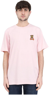 Unisex Roze Teddybeer Print T-shirt Barrow , Pink , Heren - Xl,L,M