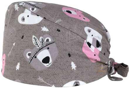 Unisex Scrubs Vrouwen Werken Hoeden Verstelbare Pet Grooming Scrub Caps Tand Schoonheid Controleren Werkende Caps Cartoon Printing Caps 12054