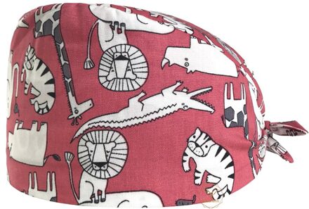 Unisex Scrubs Vrouwen Werken Hoeden Verstelbare Pet Grooming Scrub Caps Tand Schoonheid Controleren Werkende Caps Cartoon Printing Caps 12056