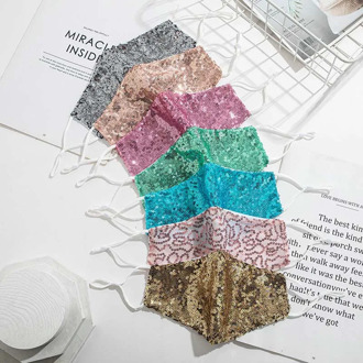 Unisex Shining Rhinestone Sequin Mask for Women Fashion Jewellery Cosplay Party Pink/Blue/Gold Color Crystal Masks Face Jewelry