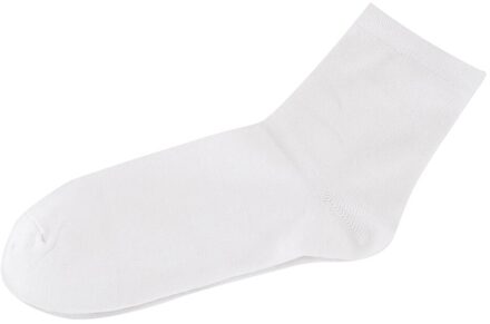 Unisex Sokken Mannen Vrouwen Pure Kleur Comfortabele Ademende Sokken Casual Dunne Korte Sokken wit