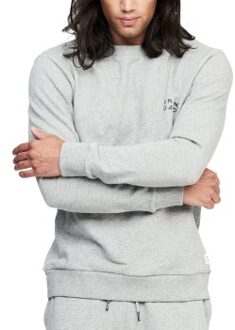 Unisex Solid Crew Grijs,Blauw - Small,Large,X-Large