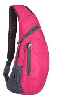 Unisex Solid Cross Body Sling Bag Schouder Outdoor Sport Borst Taille Packs Reizen Wandelen Camping Rood