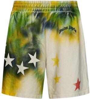 Unisex Stars Sweat Shorts voor volwassenen (Veelkleurig) Groen