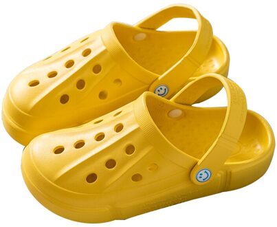 Unisex Strand Schoenen Sandalen Antislip Vamp Gat Bovenste Eva Zool Verfrissende Zwemmen Slippers geel / 36-37