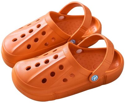 Unisex Strand Schoenen Sandalen Antislip Vamp Gat Bovenste Eva Zool Verfrissende Zwemmen Slippers oranje / 36-37