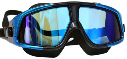 Unisex Swim Eyewear Comfortabele Siliconen Groot Frame Zwemmen Bril Zwembril Waterdicht Anti-Fog Uv Met Case ZYL