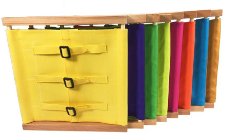 Unisex Toddler Montessori Materials Toy Wood Buttons Dressing Frame Wooden Practical Life Skill Education Toys For Children Gift