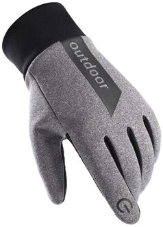Unisex Touchscreen Winter Thermische Warm Fiets Vissen Ski Outdoor Camping Wandelen Handschoenen Sport Volledige Vinger grijs