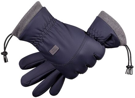 Unisex Touchscreen Winter Thermische Warm Fietsen Fiets Ski Outdoor Camping Wandelen Motorhandschoenen Sport Volledige Vinger marine